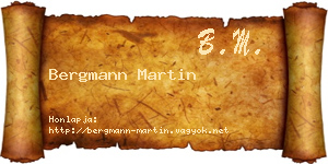 Bergmann Martin névjegykártya
